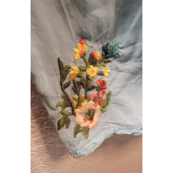 JOHNNY WAS 3x LIGHT BLUE Tunic - Embroidered Cupra - 3/4 sleeve Shirt Blouse Top - Picture 12 of 12